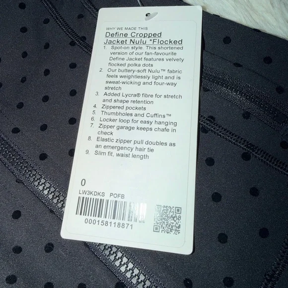 LULULEMON Flocked Define Cropped Jacket with Polka Dots - Picture 5 of 10